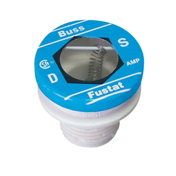 Eaton Bussmann Plug Fuse, S Series, Time-Delay, 10A, 125V AC, Indicating, 10kA at 125V AC BP/S-10 - main
